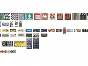 Lego Tiles Set 3D Model