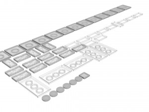 Lego Tiles Set 3D Model