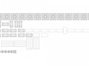 Lego Tiles Set 3D Model