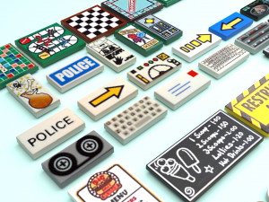 Lego Tiles Set 3D Model