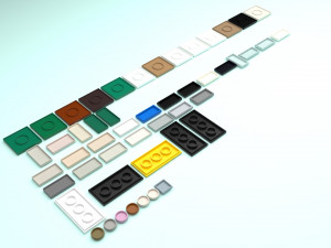 Lego Tiles Set 3D Model