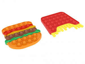 Fast Food Pop It Fidget Toys Set 3D Модель