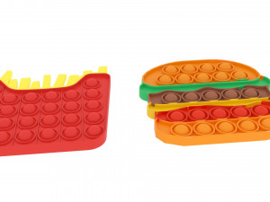 Fast Food Pop It Fidget Toys Set 3D Модель