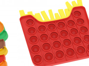 Fast Food Pop It Fidget Toys Set 3D Модель