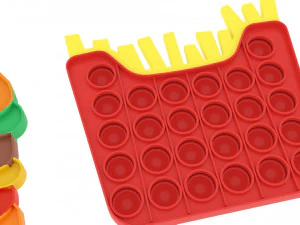 Fast Food Pop It Fidget Toys Set 3D Model