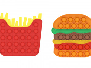 Fast Food Pop It Fidget Toys Set 3D Модель