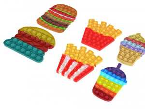Fast Food Pop It Fidget Toys Set 3D Model