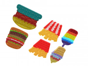 Fast Food Pop It Fidget Toys Set 3D Модель