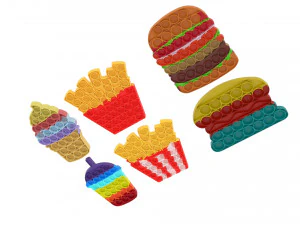 Fast Food Pop It Fidget Toys Set 3D Model