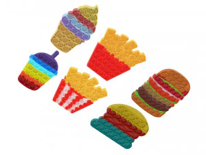 Fast Food Pop It Fidget Toys Set 3D Model