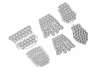 Fast Food Pop It Fidget Toys Set 3D Модель