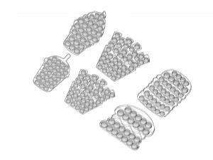 Fast Food Pop It Fidget Toys Set 3D Model