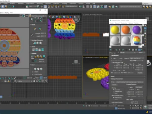 Octopus Pop It Textures 3D Model