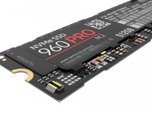 SSD M2 Hard Drive Samsung 960 PRO 3D Model