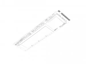 SSD M2 Hard Drive Samsung 960 PRO 3D Model