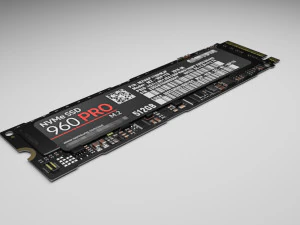 SSD M2 Hard Drive Samsung 960 PRO 3D Model