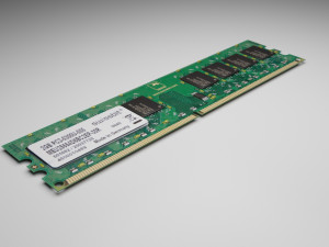 DDR4 SDRAM Memory Module 3D Model