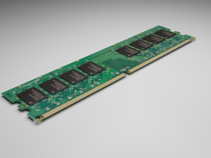 DDR4 SDRAM Memory Module 3D Model