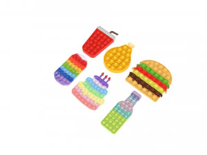 Food Pop It Fidget Toys Set 3D Model