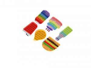 Food Pop It Fidget Toys Set 3D मॉडल