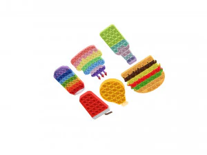 Food Pop It Fidget Toys Set 3D Model