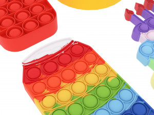 Food Pop It Fidget Toys Set 3D मॉडल