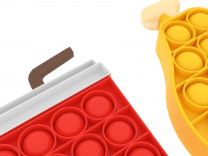 Food Pop It Fidget Toys Set 3D मॉडल