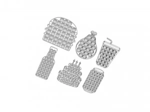Food Pop It Fidget Toys Set 3D Model