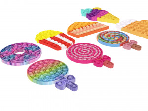 Food Pop It Fidget Toys Set 3D 模型
