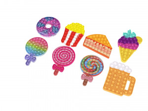 Food Pop It Fidget Toys Set Model 3D