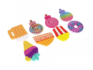 Food Pop It Fidget Toys Set Model 3D