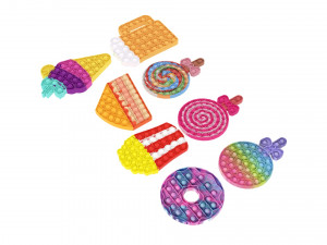 Food Pop It Fidget Toys Set Model 3D