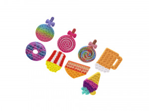 Food Pop It Fidget Toys Set Model 3D