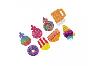 Food Pop It Fidget Toys Set 3D Model