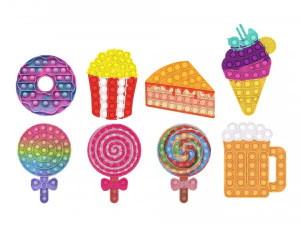 Food Pop It Fidget Toys Set 3D Model
