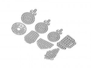 Food Pop It Fidget Toys Set Model 3D