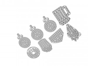Food Pop It Fidget Toys Set Model 3D