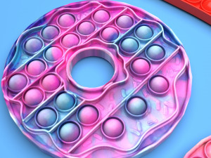 Food Pop It Fidget Toys Set Model 3D