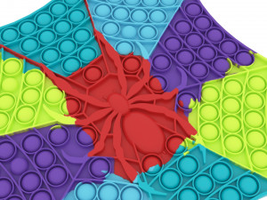 Spider Web Pop It Fidget Toys Set 3D Модель