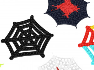 Spider Web Pop It Fidget Toys Set 3D Модель