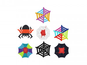 Spider Web Pop It Fidget Toys Set 3D Модель