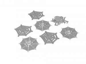 Spider Web Pop It Fidget Toys Set 3D Модель