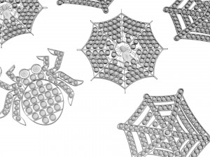 Spider Web Pop It Fidget Toys Set 3D Модель