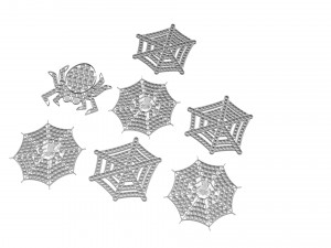 Spider Web Pop It Fidget Toys Set 3D Модель