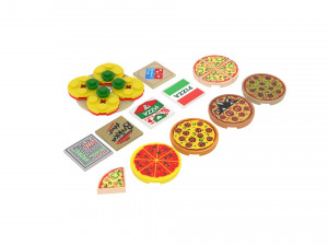 Lego Pizza Equipment With Lego Pizza Modelo 3D