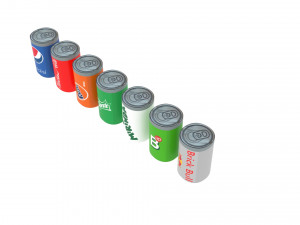 Lego Soda Cans Set 3D Model