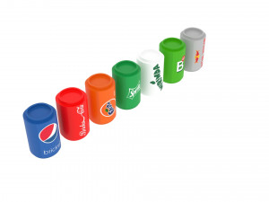Lego Soda Cans Set 3D Model