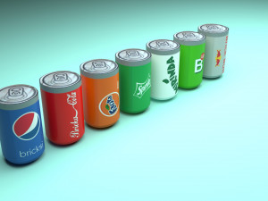 Lego Soda Cans Set 3D Model
