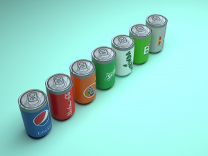 Lego Soda Cans Set 3D Model