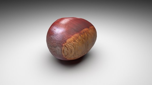 Chestnut Seed 3D Модель .c4d .max .obj .3ds .fbx .stl .blend 